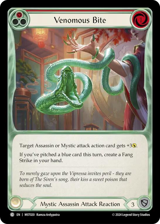 Venomous Bite (Red) [MST020] (Part the Mistveil)  Rainbow Foil | The Gaming-Verse