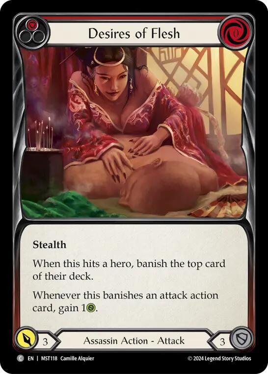 Desires of Flesh (Red) [MST118] (Part the Mistveil)  Rainbow Foil | The Gaming-Verse