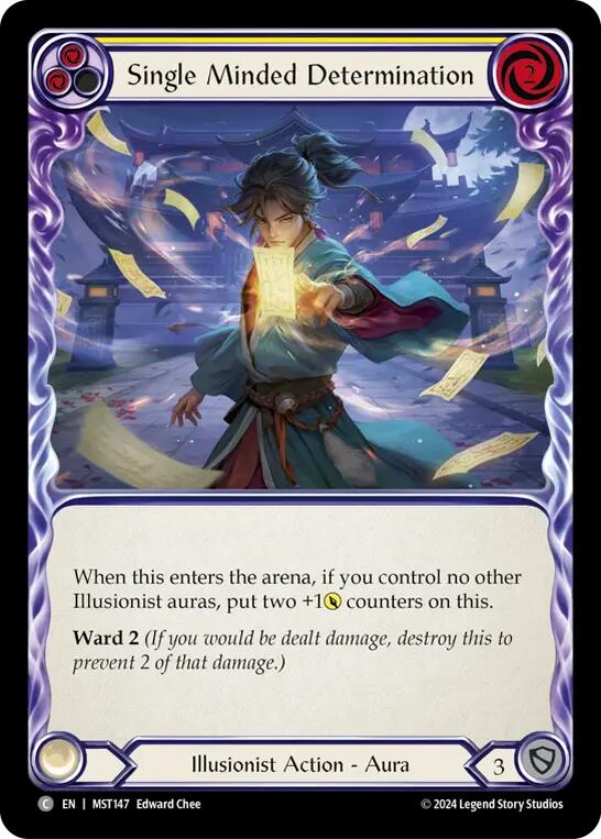 Single Minded Determination (Yellow) [MST147] (Part the Mistveil) | The Gaming-Verse