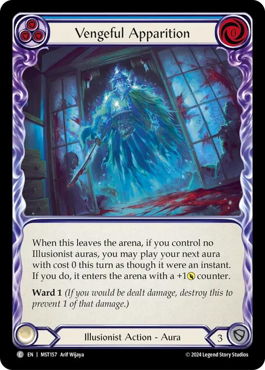 Vengeful Apparition (Blue) [MST157] (Part the Mistveil)  Rainbow Foil | The Gaming-Verse