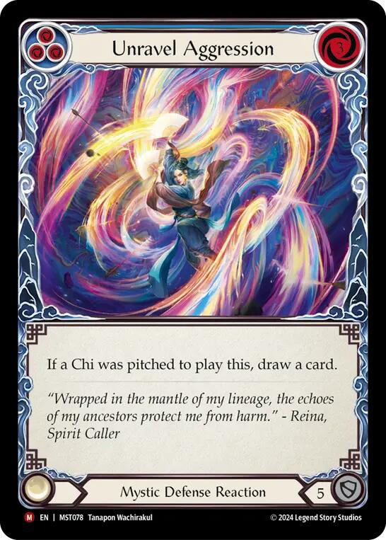 Unravel Aggression [MST078] (Part the Mistveil)  Rainbow Foil | The Gaming-Verse