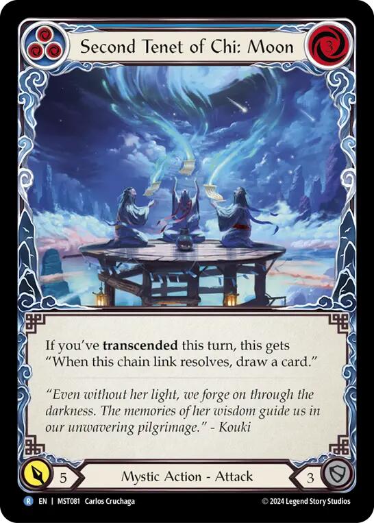 Second Tenet of Chi: Moon [MST081] (Part the Mistveil)  Rainbow Foil | The Gaming-Verse