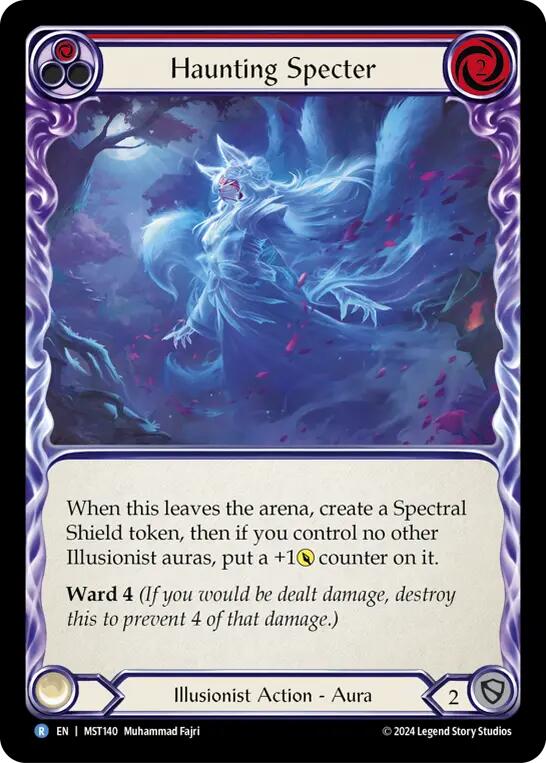 Haunting Specter (Red) [MST140] (Part the Mistveil)  Rainbow Foil | The Gaming-Verse