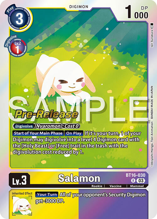 Salamon [BT16-030] [Beginning Observer Pre-Release Promos] | The Gaming-Verse