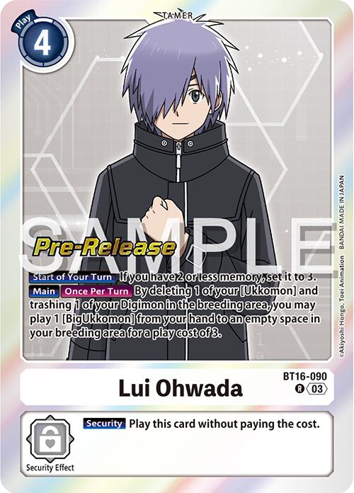 Lui Ohwada [BT16-090] [Beginning Observer Pre-Release Promos] | The Gaming-Verse