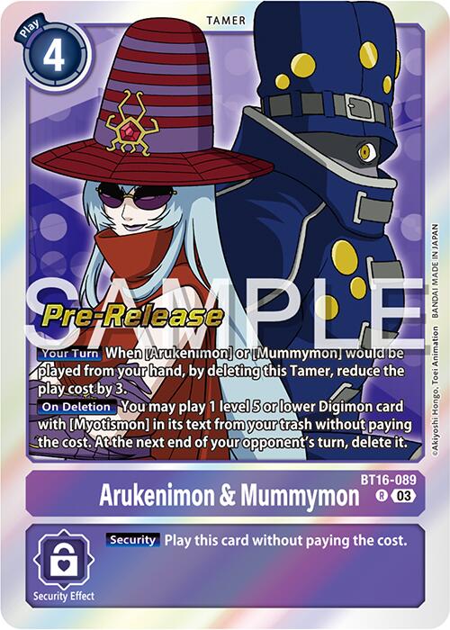 Arukenimon & Mummymon [BT16-089] [Beginning Observer Pre-Release Promos] | The Gaming-Verse