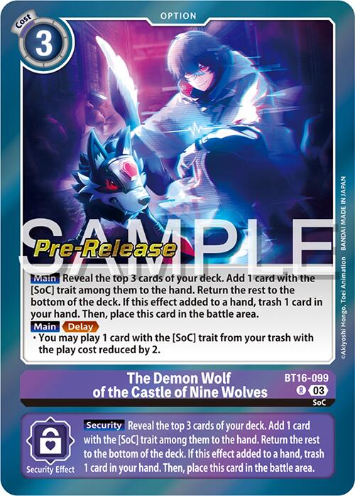 The Demon Wolf of the Castle of Nine Wolves [BT16-099] [Beginning Observer Pre-Release Promos] | The Gaming-Verse