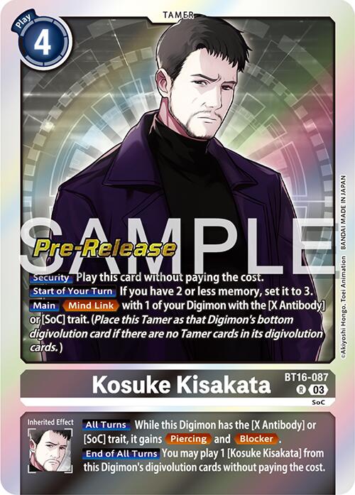 Kosuke Kisakata [BT16-087] [Beginning Observer Pre-Release Promos] | The Gaming-Verse