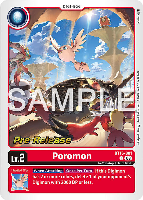 Poromon [BT16-001] [Beginning Observer Pre-Release Promos] | The Gaming-Verse