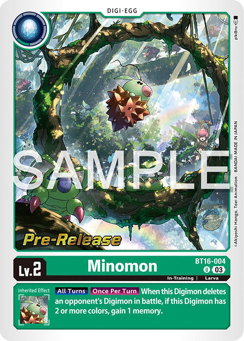 Minomon [BT16-004] [Beginning Observer Pre-Release Promos] | The Gaming-Verse