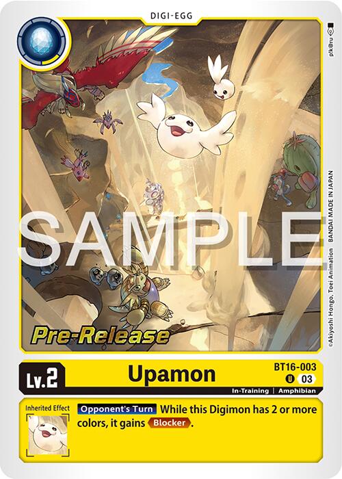 Upamon [BT16-003] [Beginning Observer Pre-Release Promos] | The Gaming-Verse