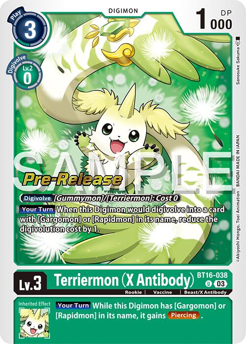 Terriermon (X Antibody) [BT16-038] [Beginning Observer Pre-Release Promos] | The Gaming-Verse