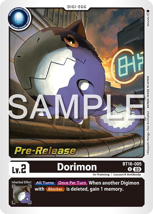 Dorimon [BT16-005] [Beginning Observer Pre-Release Promos] | The Gaming-Verse