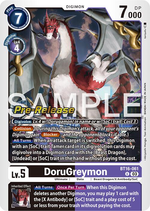 DoruGreymon [BT16-061] [Beginning Observer Pre-Release Promos] | The Gaming-Verse