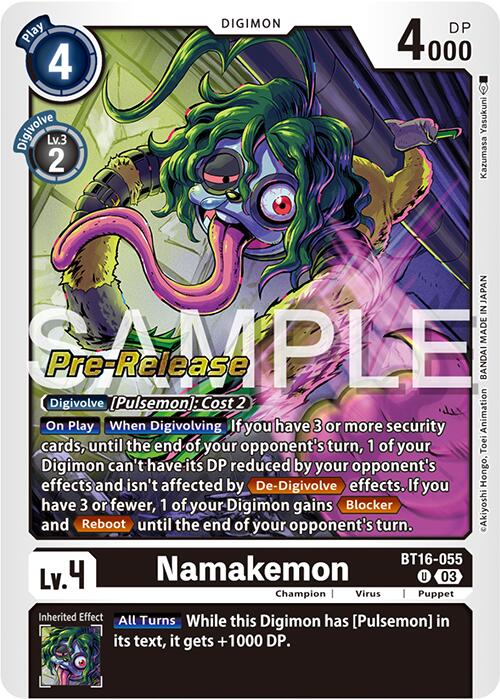 Namakemon [BT16-055] [Beginning Observer Pre-Release Promos] | The Gaming-Verse