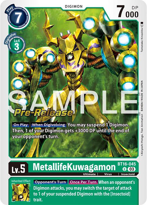 MetallifeKuwagamon [BT16-045] [Beginning Observer Pre-Release Promos] | The Gaming-Verse