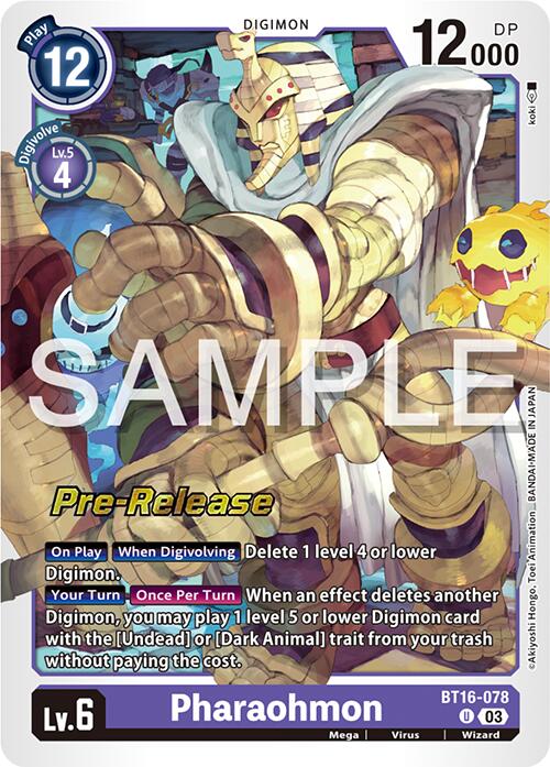 Pharaohmon [BT16-078] [Beginning Observer Pre-Release Promos] | The Gaming-Verse