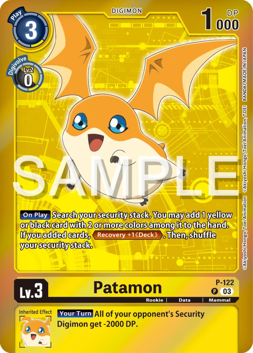 Patamon [P-122] (Digimon Adventure Box 2024) [Promotional Cards] | The Gaming-Verse