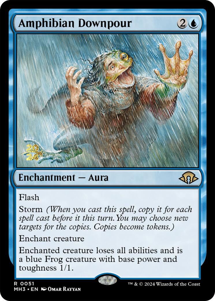 Amphibian Downpour [Modern Horizons 3 Prerelease Promos] | The Gaming-Verse