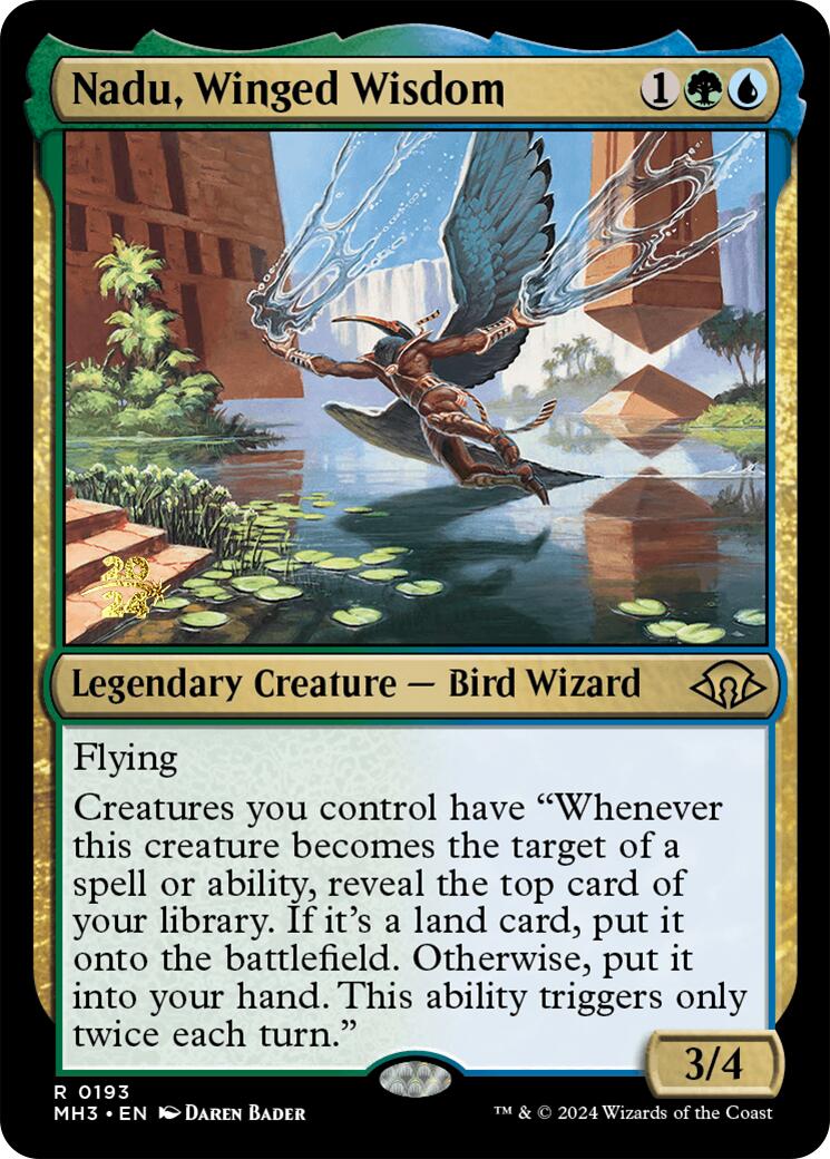 Nadu, Winged Wisdom [Modern Horizons 3 Prerelease Promos] | The Gaming-Verse