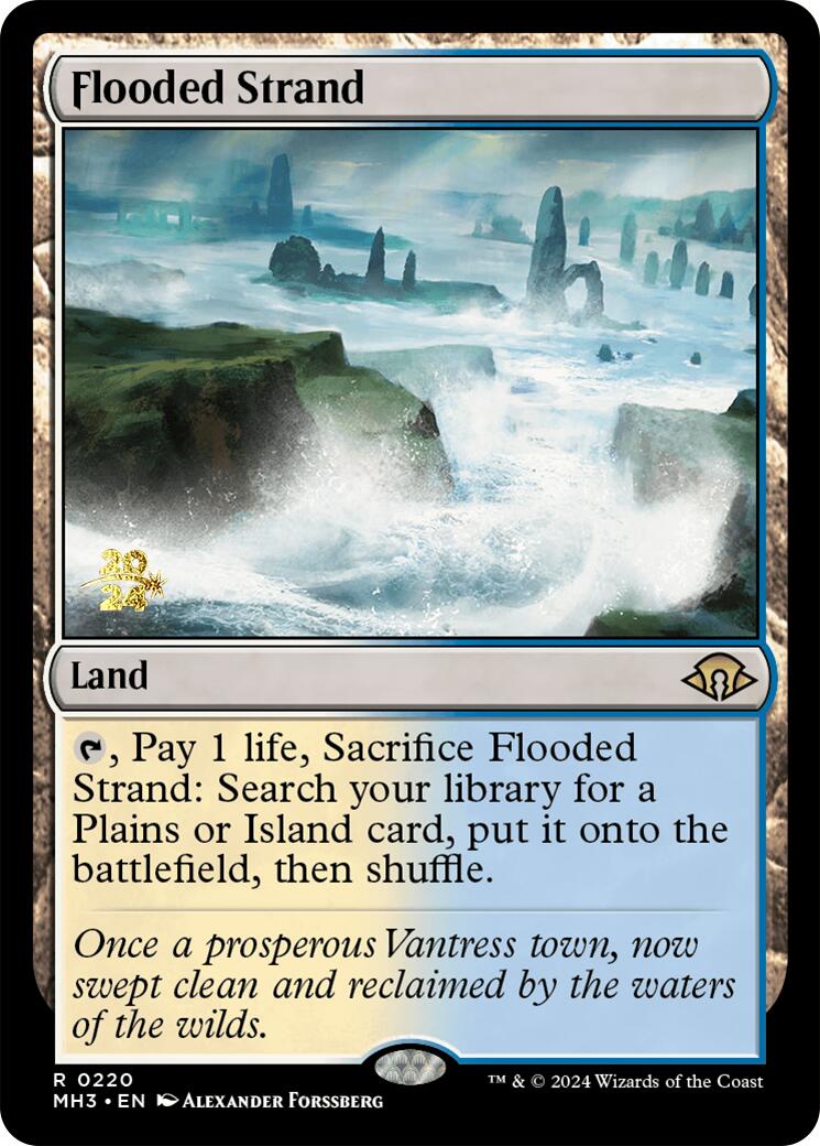 Flooded Strand [Modern Horizons 3 Prerelease Promos] | The Gaming-Verse