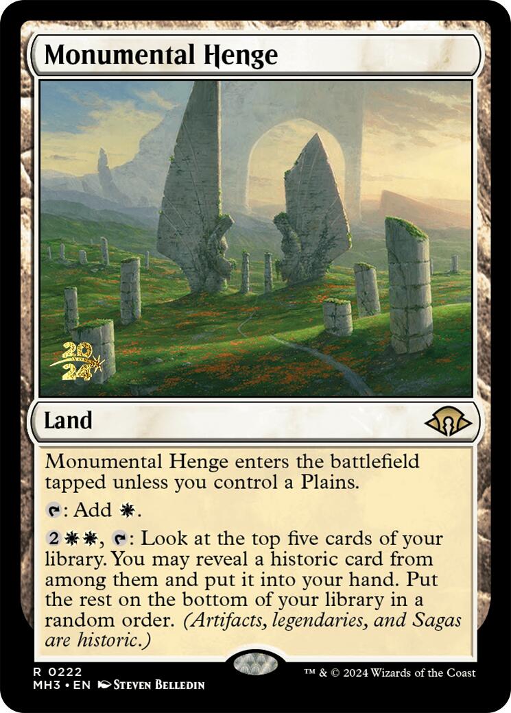 Monumental Henge [Modern Horizons 3 Prerelease Promos] | The Gaming-Verse