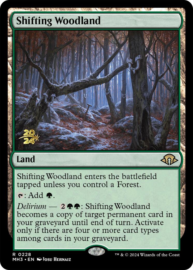 Shifting Woodland [Modern Horizons 3 Prerelease Promos] | The Gaming-Verse