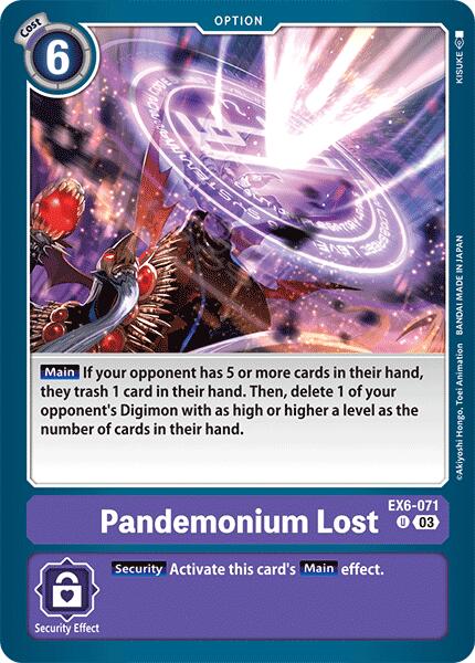 Pandemonium Lost [EX6-071] [Infernal Ascension] | The Gaming-Verse