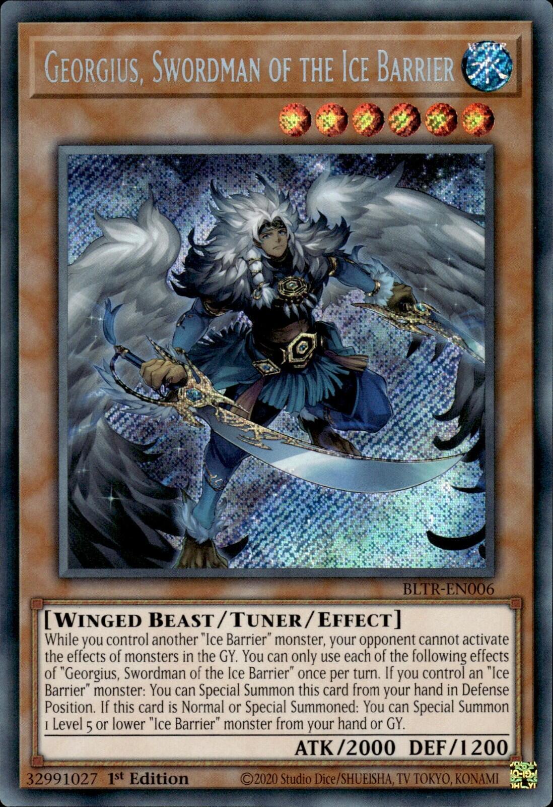 Georgius, Swordman of the Ice Barrier [BLTR-EN006] Secret Rare | The Gaming-Verse