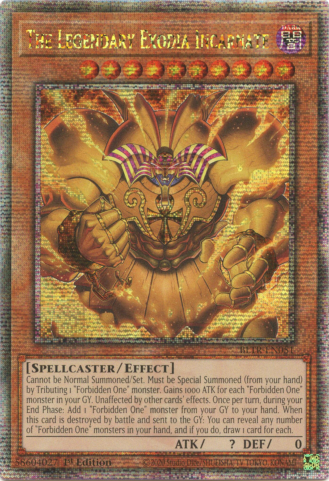 The Legendary Exodia Incarnate (Quarter Century Secret Rare) [BLTR-EN051] Quarter Century Secret Rare | The Gaming-Verse