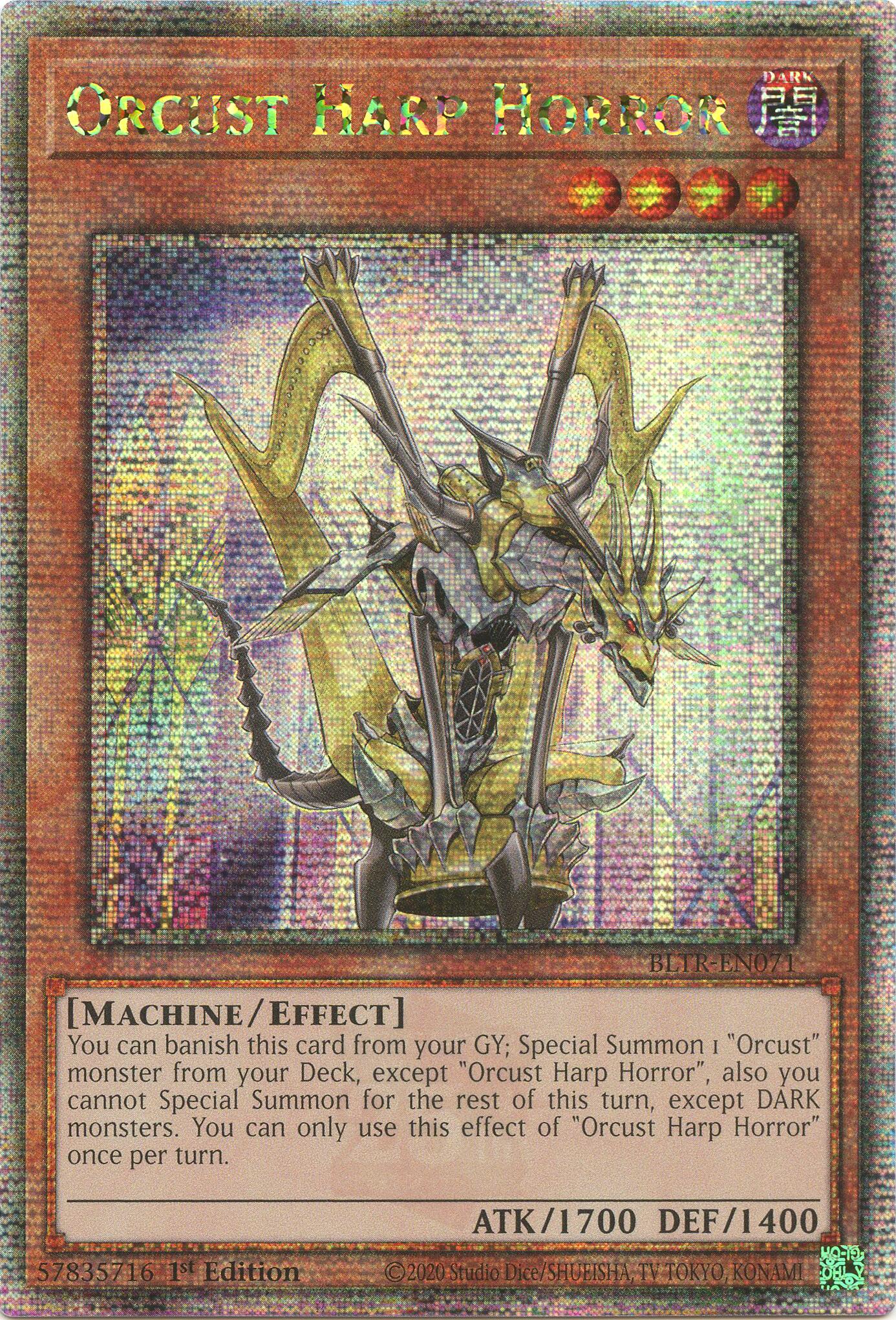 Orcust Harp Horror (Quarter Century Secret Rare) [BLTR-EN071] Quarter Century Secret Rare | The Gaming-Verse