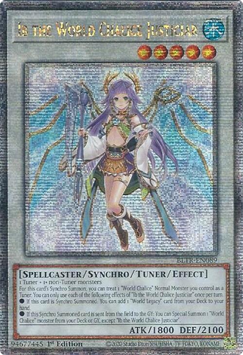 Ib the World Chalice Justiciar (Quarter Century Secret Rare) [BLTR-EN089] Quarter Century Secret Rare | The Gaming-Verse