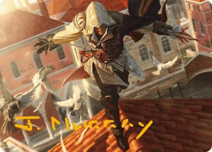 Ezio, Blade of Vengeance Art Card (Gold-Stamped Signature) [Assassin's Creed Art Series] | The Gaming-Verse