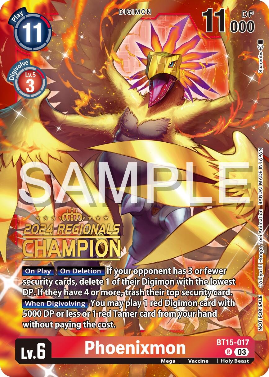 Phoenixmon [BT15-017] (2024 Regionals Champion) [Exceed Apocalypse] | The Gaming-Verse