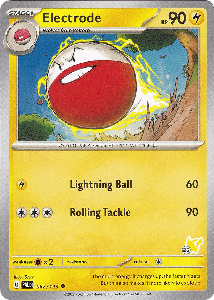 Electrode (067/193) (Pikachu Stamp #25) [Battle Academy 2024] | The Gaming-Verse