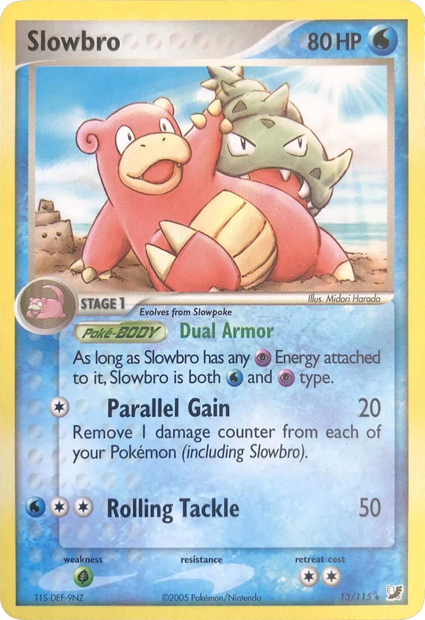 Slowbro (13/115) (Theme Deck Exclusives) [EX: Unseen Forces] | The Gaming-Verse