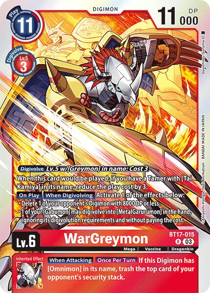 WarGreymon [BT17-015] [Secret Crisis] | The Gaming-Verse