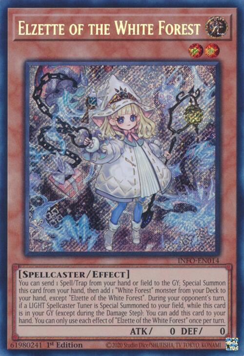 Elzette of the White Forest [INFO-EN014] Secret Rare | The Gaming-Verse