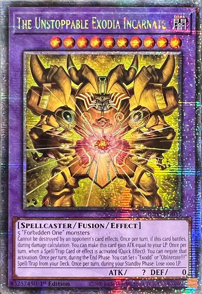 The Unstoppable Exodia Incarnate (Quarter Century Secret Rare) [INFO-EN033] Quarter Century Secret Rare | The Gaming-Verse