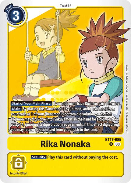 Rika Nonaka [BT17-085] [Secret Crisis] | The Gaming-Verse