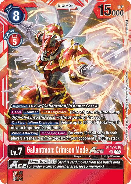 Gallantmon: Crimson Mode ACE [BT17-018] [Secret Crisis] | The Gaming-Verse