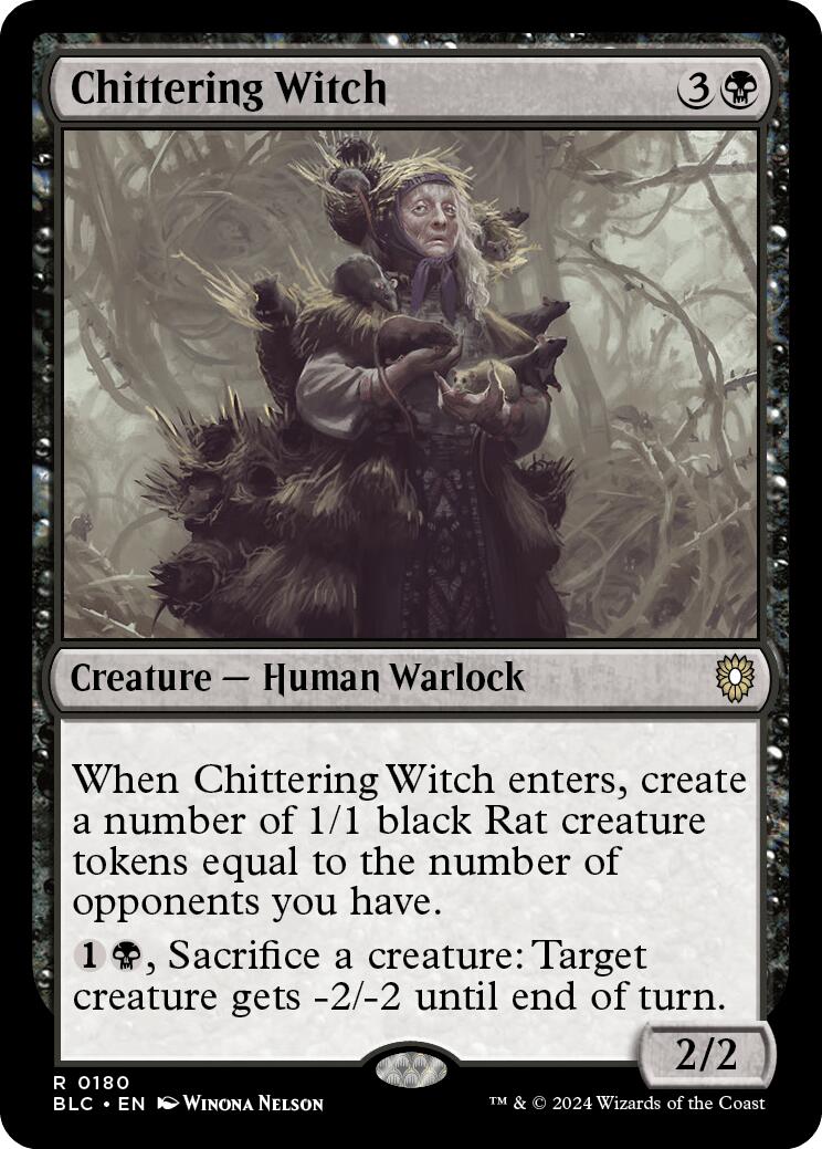 Chittering Witch [Bloomburrow Commander] | The Gaming-Verse