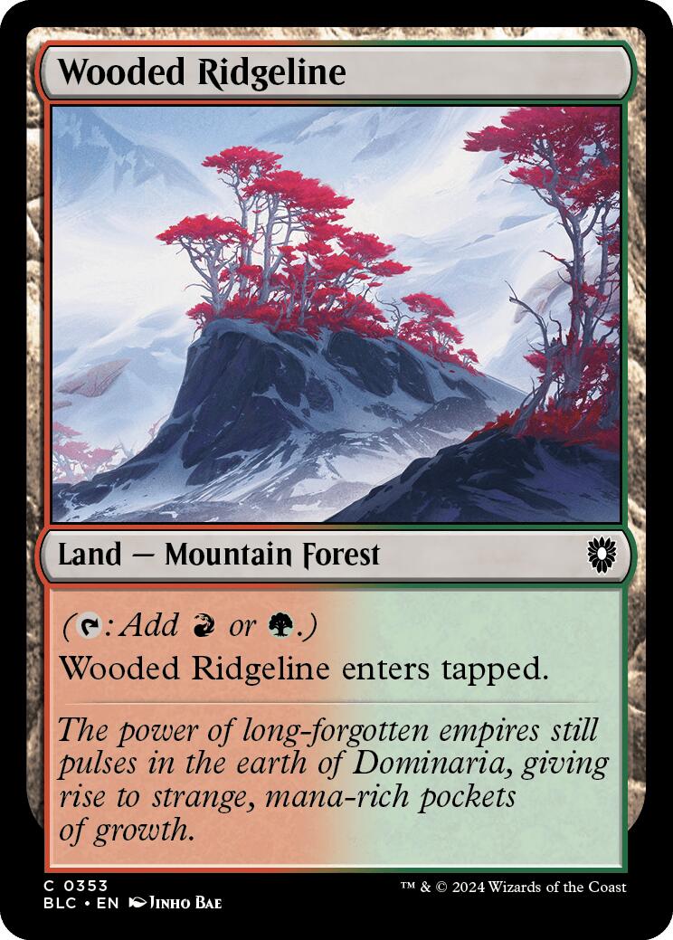 Wooded Ridgeline [Bloomburrow Commander] | The Gaming-Verse