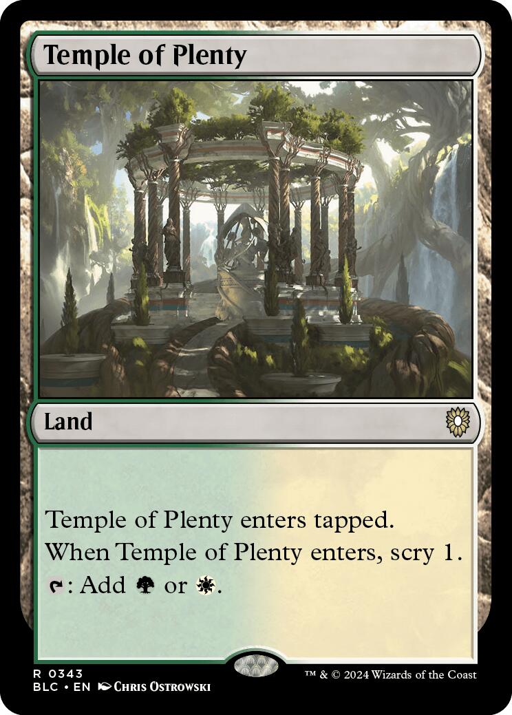 Temple of Plenty [Bloomburrow Commander] | The Gaming-Verse