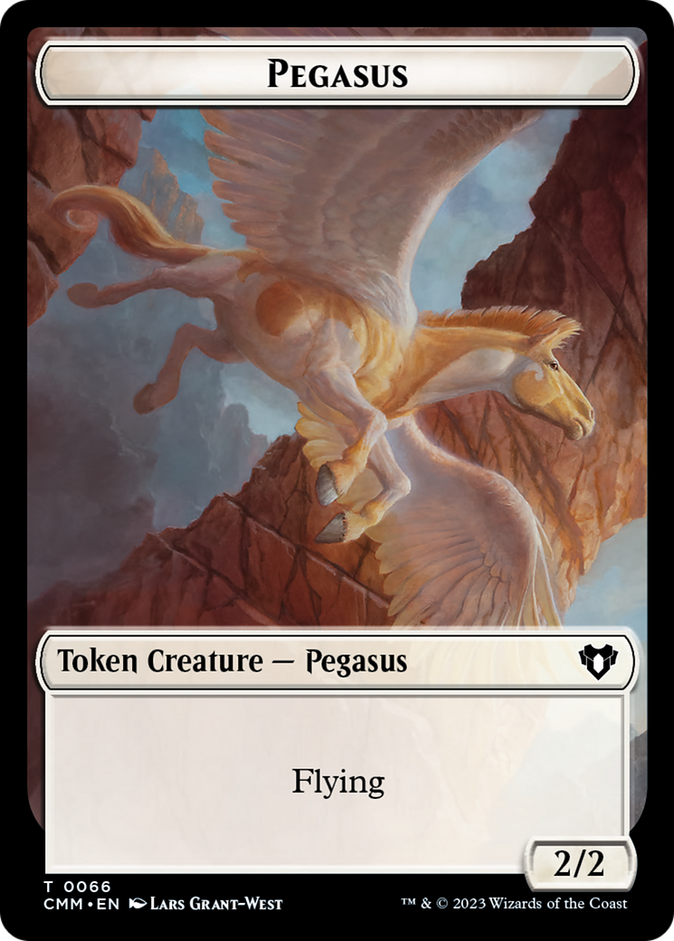 Copy (54) // Pegasus Double-Sided Token [Commander Masters Tokens] | The Gaming-Verse