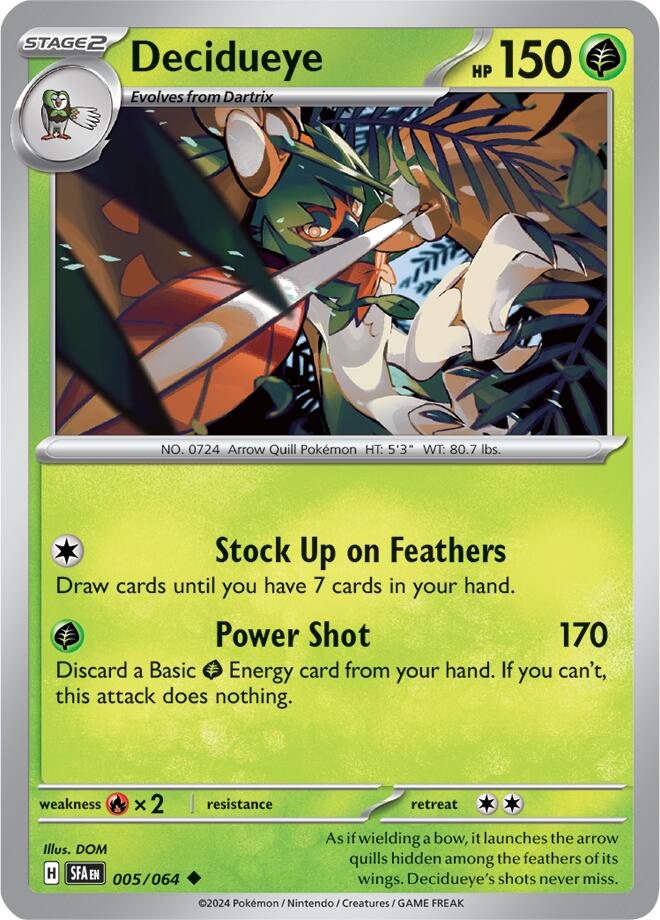 Decidueye (005/064) [Scarlet & Violet: Shrouded Fable] | The Gaming-Verse