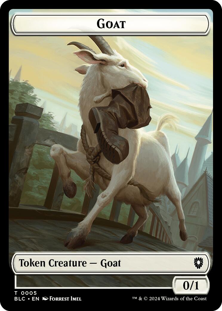 Goat // Wolf (032) Double-Sided Token [Bloomburrow Commander Tokens] | The Gaming-Verse