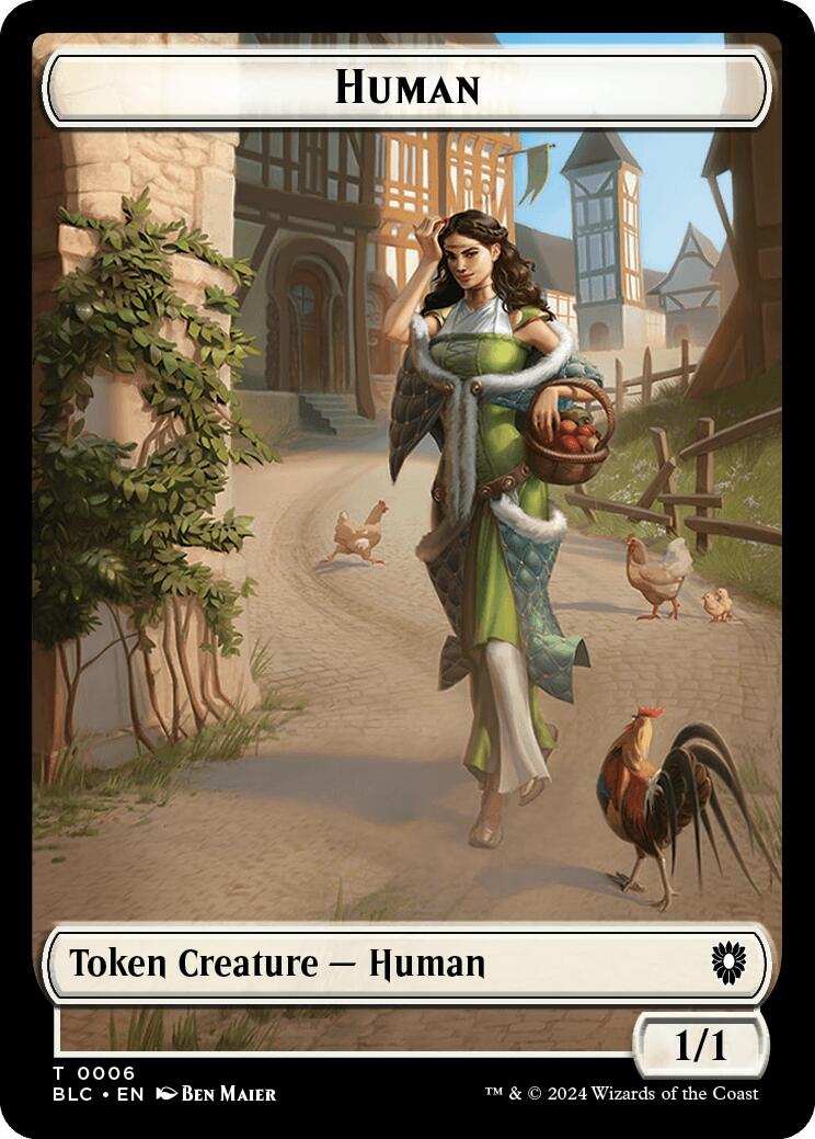 Human // Soldier Double-Sided Token [Bloomburrow Commander Tokens] | The Gaming-Verse