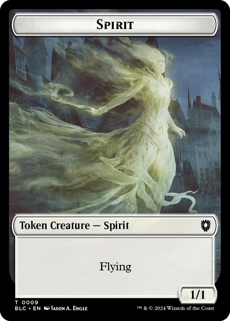 Spirit // Faerie Double-Sided Token [Bloomburrow Commander Tokens] | The Gaming-Verse