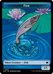 Bird (011) // Fish Double-Sided Token [Bloomburrow Commander Tokens] | The Gaming-Verse